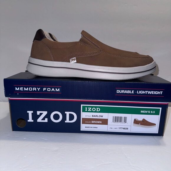 Izod Other - Mens Izod Barlow Slip-On Loafers Brown Size 9.5 Lightweight Durable Shoes Sneake